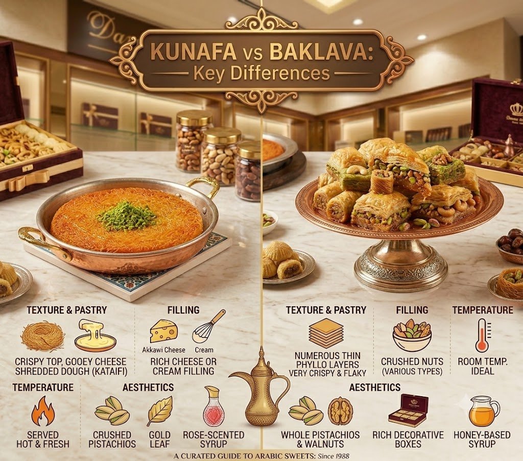 Difference Between Kunafa and Baklava