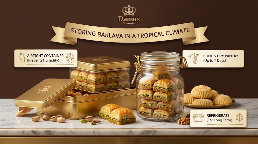 how to store baklava in tropical climate