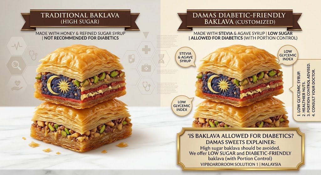 Raw aesthetic presentation answering can diabetics eat baklava featuring nut-dense golden pastry layers isolated on a true alpha-channel transparent background featuring deep blue and cyan tones without any people, drinks, props, magenta, purple, or visible grid lines