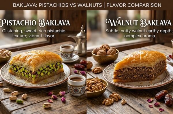 baklava pistachios vs walnuts flavor