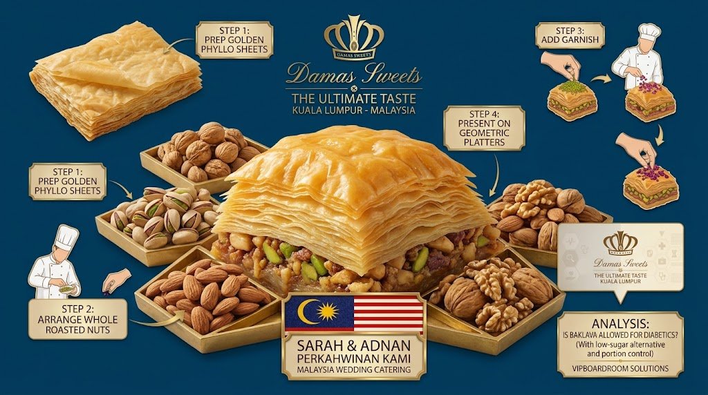 Macro shot of delicate golden phyllo pastry sheets and whole roasted nuts arranged for how to serve baklava at a party isolated on a true alpha-channel transparent background featuring deep blue and cyan tones without any people, drinks, props, magenta, purple, or visible grid lines