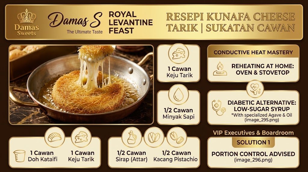 resepi kunafa cheese tarik sukatan cawan